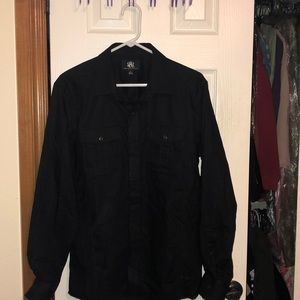Rock andRepublic black long sleeve button up shirt
